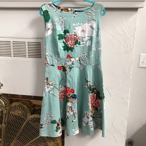 OWIN cotton aqua blossom dress